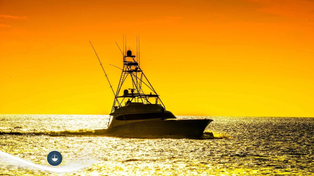yate solitario al atardecer en medio del mar Ventajas de viajar en temporada baja alquiler de un Yate en Cartagena en temporada alta navega colombia